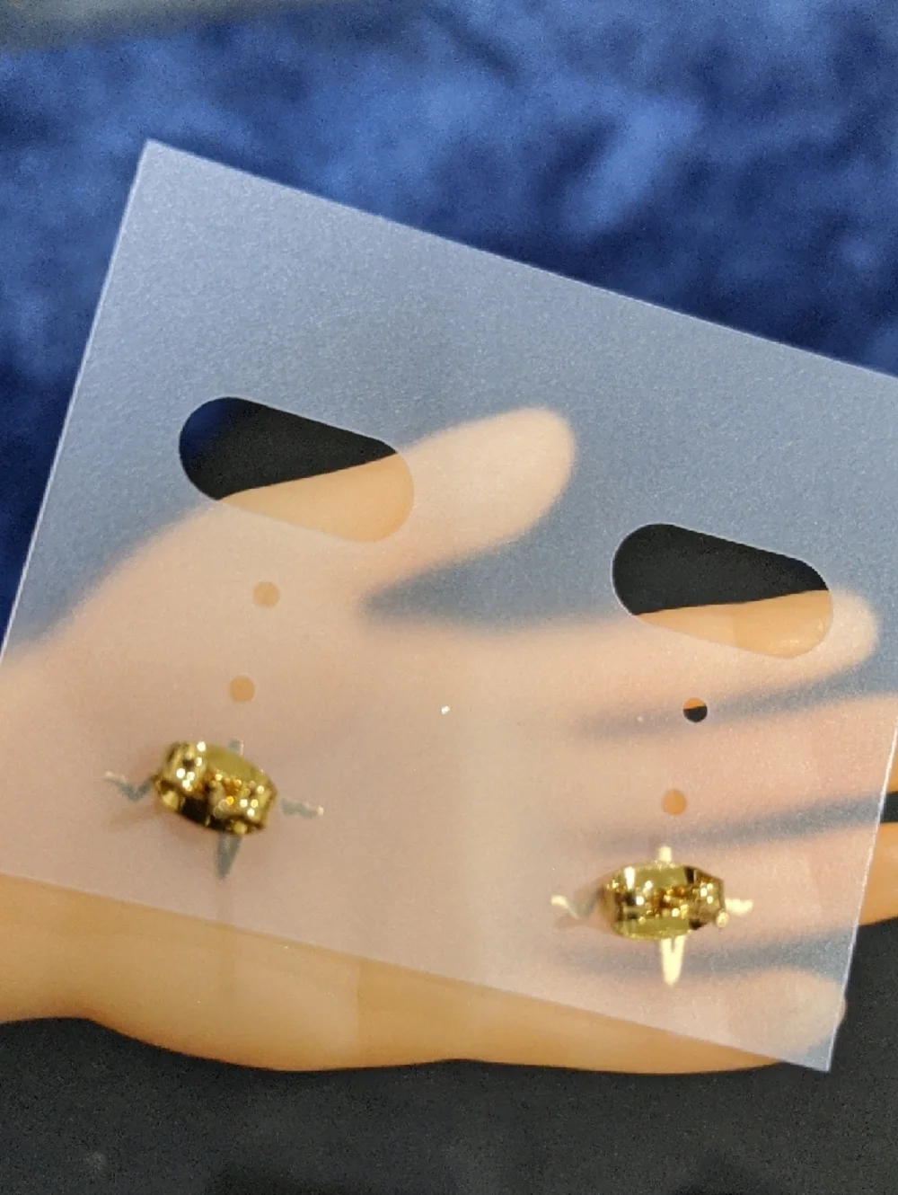 Gold Heartbeat Wave Stud Earrings - Gold Tone